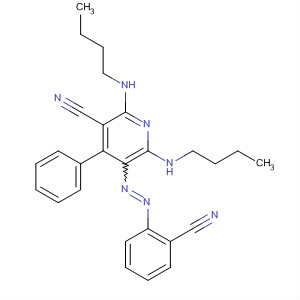 126489-35-8  3-Pyridinecarbonitrile,2,6-bis(butylamino)-5-[(2-cyanophenyl)azo]-4-phenyl-