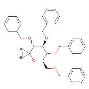 126709-11-3  4-Oxa-1,2-diazaspiro[2.5]octane,6,7,8-tris(phenylmethoxy)-5-[(phenylmethoxy)methyl]-, (5R,6R,7S,8R)-