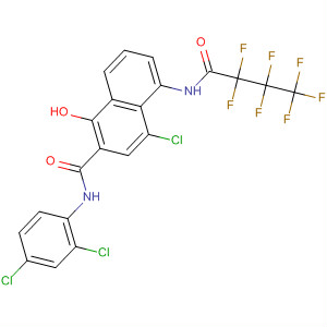 126935-40-8  2-Naphthalenecarboxamide,4-chloro-N-(2,4-dichlorophenyl)-5-[(2,2,3,3,4,4,4-heptafluoro-1-oxobutyl)amino]-1-hydroxy-