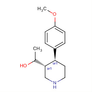 127017-78-1  3-Piperidinemethanol, 4-(4-methoxyphenyl)-1-methyl-, (3R,4S)-rel- 127017-78-1  3-Piperidinemethanol, 4-(4-methoxyphenyl)-1-methyl-, (3R,4S)-rel-