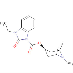 127595-36-2  1H-Benzimidazole-1-carboxylic acid, 3-ethyl-2,3-dihydro-2-oxo-,(3-endo)-8-methyl-8-azabicyclo[3.2.1]oct-3-yl ester
