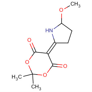127633-83-4  1,3-Dioxane-4,6-dione, 5-(5-methoxy-2-pyrrolidinylidene)-2,2-dimethyl-