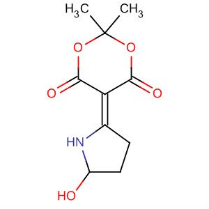 127633-91-4  1,3-Dioxane-4,6-dione, 5-(5-hydroxy-2-pyrrolidinylidene)-2,2-dimethyl-