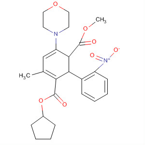 127975-53-5  3,5-Cyclohexadiene-1,3-dicarboxylic acid,4-methyl-6-(4-morpholinyl)-2-(2-nitrophenyl)-, 3-cyclopentyl 1-methylester