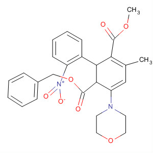 127975-54-6  3,5-Cyclohexadiene-1,3-dicarboxylic acid,4-methyl-6-(4-morpholinyl)-2-(2-nitrophenyl)-, 1-methyl 3-(phenylmethyl)ester
