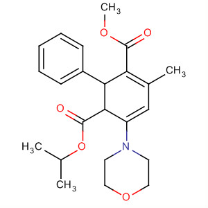 127975-55-7  3,5-Cyclohexadiene-1,3-dicarboxylic acid,4-methyl-6-(4-morpholinyl)-2-phenyl-, 1-methyl 3-(1-methylethyl) ester
