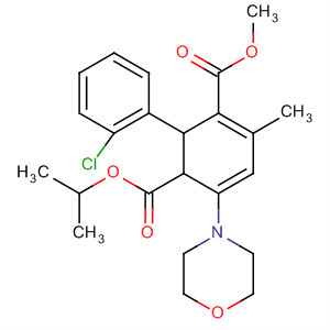 127975-56-8  3,5-Cyclohexadiene-1,3-dicarboxylic acid,2-(2-chlorophenyl)-4-methyl-6-(4-morpholinyl)-, 1-methyl3-(1-methylethyl) ester