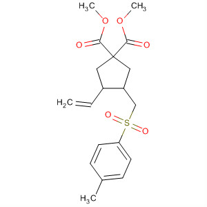 128065-21-4  1,1-Cyclopentanedicarboxylic acid,3-ethenyl-4-[[(4-methylphenyl)sulfonyl]methyl]-, dimethyl ester