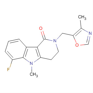 128487-32-1  1H-Pyrido[4,3-b]indol-1-one,6-fluoro-2,3,4,5-tetrahydro-5-methyl-2-[(4-methyl-5-oxazolyl)methyl]-