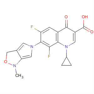 128739-61-7  3-Quinolinecarboxylic acid,1-cyclopropyl-6,8-difluoro-1,4-dihydro-4-oxo-7-(tetrahydro-1-methyl-1H-pyrrolo[3,4-c]isoxazol-5(3H)-yl)-