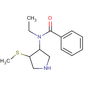 128758-06-5  3-Pyrrolidinamine, 1-benzoyl-N-ethyl-4-(methylthio)-, trans-