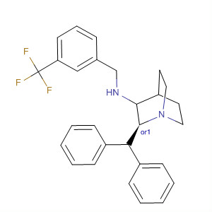 129912-35-2  1-Azabicyclo[2.2.2]octan-3-amine,2-(diphenylmethyl)-N-[[3-(trifluoromethyl)phenyl]methyl]-, cis-