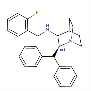 129912-52-3  1-Azabicyclo[2.2.2]octan-3-amine,2-(diphenylmethyl)-N-[(2-fluorophenyl)methyl]-, cis-