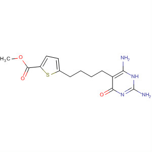 130073-82-4  2-Thiophenecarboxylic acid,5-[4-(2,6-diamino-1,4-dihydro-4-oxo-5-pyrimidinyl)butyl]-, methyl ester