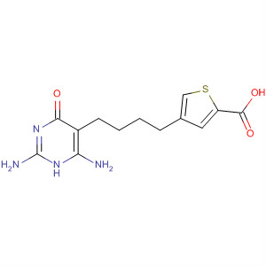 130073-83-5  2-Thiophenecarboxylic acid,4-[4-(2,6-diamino-1,4-dihydro-4-oxo-5-pyrimidinyl)butyl]-