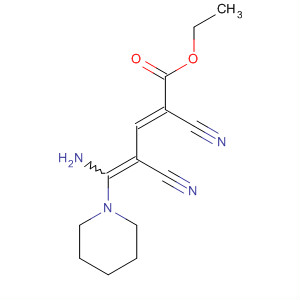 130484-71-8  2,4-Pentadienoic acid, 5-amino-2,4-dicyano-5-(1-piperidinyl)-, ethylester, (E,E)-