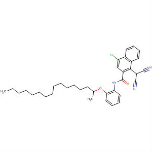 130526-88-4  2-Naphthalenecarboxamide,4-chloro-1-(dicyanomethyl)-N-[2-(sec-hexadecyloxy)phenyl]-