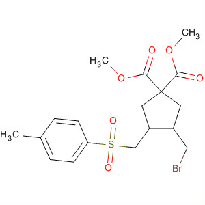 131035-92-2  1,1-Cyclopentanedicarboxylic acid,3-(bromomethyl)-4-[[(4-methylphenyl)sulfonyl]methyl]-, dimethyl ester,trans-