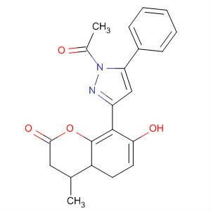 115664-90-9  1H-Pyrazole,1-acetyl-4,5-dihydro-3-(7-hydroxy-4-methyl-2-oxo-2H-1-benzopyran-8-yl)-5-phenyl-