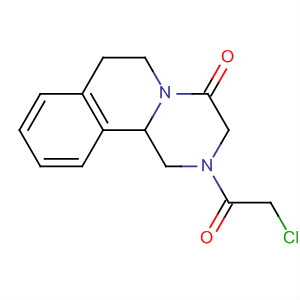 115822-16-7  4H-Pyrazino[2,1-a]isoquinolin-4-one,2-(chloroacetyl)-1,2,3,6,7,11b-hexahydro-