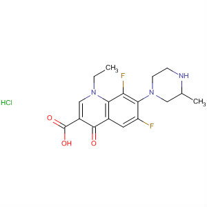 119733-47-0  3-Quinolinecarboxylic acid,1-ethyl-6,8-difluoro-1,4-dihydro-7-(3-methyl-1-piperazinyl)-4-oxo-,hydrochloride