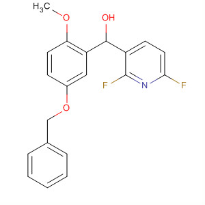120130-09-8  3-Pyridinemethanol,2,6-difluoro-a-[2-methoxy-5-(phenylmethoxy)phenyl]-