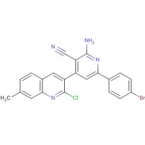 120153-99-3  3-Pyridinecarbonitrile,2-amino-6-(4-bromophenyl)-4-(2-chloro-7-methyl-3-quinolinyl)-