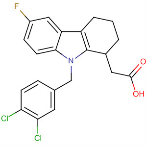 121083-24-7  1H-Carbazole-1-acetic acid,9-[(3,4-dichlorophenyl)methyl]-6-fluoro-2,3,4,9-tetrahydro-