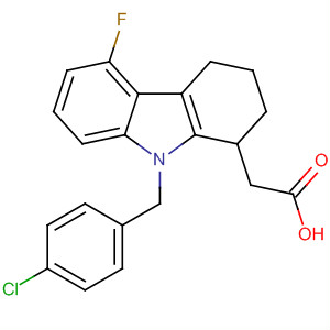 121083-33-8  1H-Carbazole-1-acetic acid,9-[(4-chlorophenyl)methyl]-5-fluoro-2,3,4,9-tetrahydro-