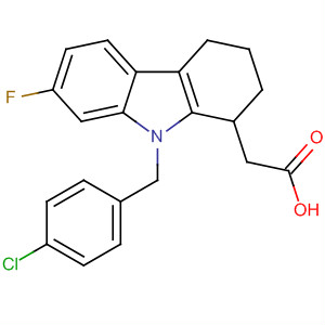 121083-34-9  1H-Carbazole-1-acetic acid,9-[(4-chlorophenyl)methyl]-7-fluoro-2,3,4,9-tetrahydro-