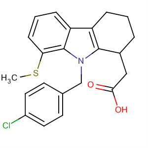 121083-42-9  1H-Carbazole-1-acetic acid,9-[(4-chlorophenyl)methyl]-2,3,4,9-tetrahydro-8-(methylthio)-