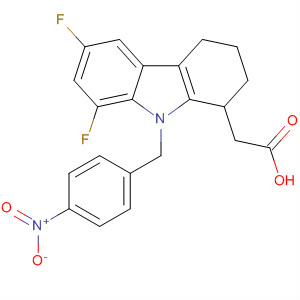 121083-52-1  1H-Carbazole-1-acetic acid,6,8-difluoro-2,3,4,9-tetrahydro-9-[(4-nitrophenyl)methyl]-