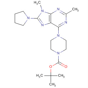 121370-81-8  1-Piperazinecarboxylic acid,4-[2,9-dimethyl-8-(1-pyrrolidinyl)-9H-purin-6-yl]-, 1,1-dimethylethyl ester