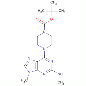 121371-03-7  1-Piperazinecarboxylic acid,4-[9-methyl-2-(methylamino)-9H-purin-6-yl]-, 1,1-dimethylethyl ester