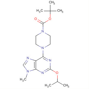 121371-12-8  1-Piperazinecarboxylic acid,4-[9-methyl-2-(1-methylethoxy)-9H-purin-6-yl]-, 1,1-dimethylethyl ester