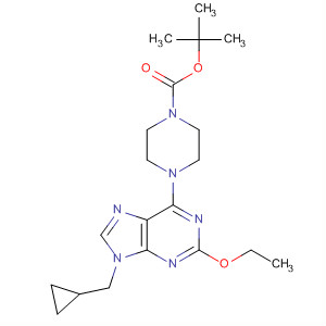 121371-32-2  1-Piperazinecarboxylic acid,4-[9-(cyclopropylmethyl)-2-ethoxy-9H-purin-6-yl]-, 1,1-dimethylethylester