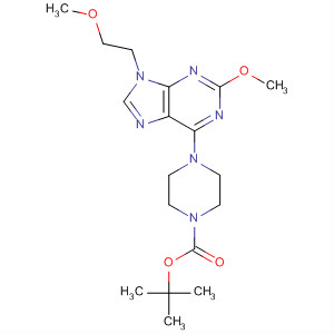 121371-35-5  1-Piperazinecarboxylic acid,4-[2-methoxy-9-(2-methoxyethyl)-9H-purin-6-yl]-, 1,1-dimethylethyl ester
