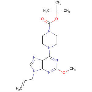 121371-46-8  1-Piperazinecarboxylic acid,4-[2-methoxy-9-(2-propenyl)-9H-purin-6-yl]-, 1,1-dimethylethyl ester