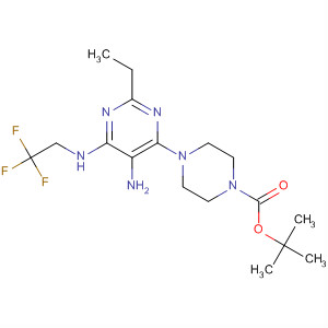 121371-55-9  1-Piperazinecarboxylic acid,4-[5-amino-2-ethyl-6-[(2,2,2-trifluoroethyl)amino]-4-pyrimidinyl]-,1,1-dimethylethyl ester