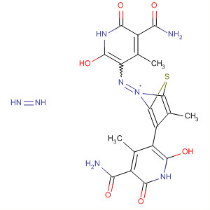 122639-67-2  3-Pyridinecarboxamide,5,5'-[(3-methyl-2,5-thiophenediyl)bis(azo)]bis[1,2-dihydro-6-hydroxy-4-methyl-2-oxo-