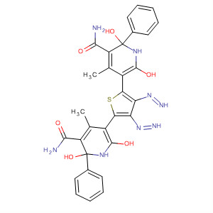 122639-70-7  3-Pyridinecarboxamide,5,5'-[2,5-thiophenediylbis(azo)]bis[1,2-dihydro-6-hydroxy-4-methyl-2-oxo-1-phenyl-