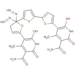 122639-89-8  3-Pyridinecarboxamide,5,5'-[[2,2':5',2''-terthiophene]-5,5''-diylbis(azo)]bis[1,2-dihydro-6-hydroxy-4-methyl-2-oxo-