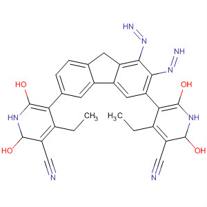 122654-95-9  3-Pyridinecarbonitrile,5,5'-[9H-fluorene-3,6-diylbis(azo)]bis[4-ethyl-1,2-dihydro-6-hydroxy-2-oxo-