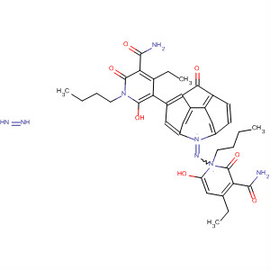 122654-99-3  3-Pyridinecarboxamide,1,5'-[(9-oxo-9H-fluorene-3,6-diyl)bis(azo)]bis[1-butyl-4-ethyl-1,2-dihydro-6-hydroxy-2-oxo-