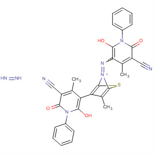 122655-01-0  3-Pyridinecarbonitrile,5,5'-[(3-methyl-2,5-thiophenediyl)bis(azo)]bis[1,2-dihydro-6-hydroxy-4-methyl-2-oxo-1-phenyl-