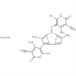 122655-02-1  3-Pyridinecarbonitrile,5,5'-[(4,4'-dimethyl[2,2'-bithiophene]-5,5'-diyl)bis(azo)]bis[1,2-dihydro-6-hydroxy-4-methyl-2-oxo-