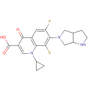 122828-24-4  3-Quinolinecarboxylic acid,1-cyclopropyl-6,8-difluoro-7-(hexahydropyrrolo[3,4-b]pyrrol-5(1H)-yl)-1,4-dihydro-4-oxo-