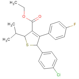 123093-99-2  3-Thiophenecarboxylic acid,5-(4-chlorophenyl)-4-(4-fluorophenyl)-2,5-dihydro-2-(1-methylethyl)-,ethyl ester
