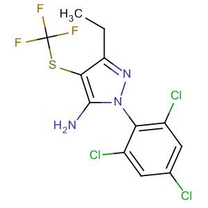 106258-14-4  1H-Pyrazol-5-amine,3-ethyl-1-(2,4,6-trichlorophenyl)-4-[(trifluoromethyl)thio]-