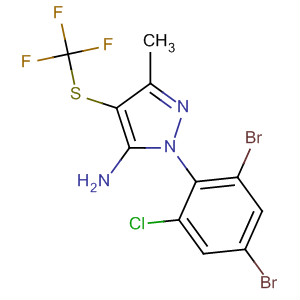 106258-21-3  1H-Pyrazol-5-amine,1-(2,4-dibromo-6-chlorophenyl)-3-methyl-4-[(trifluoromethyl)thio]-